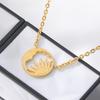 Moon Sun Pendant Necklaces For Women Minimalist Coin Stainless Steel Gold Choker Charm Necklace Vintage Jewelry BFF
