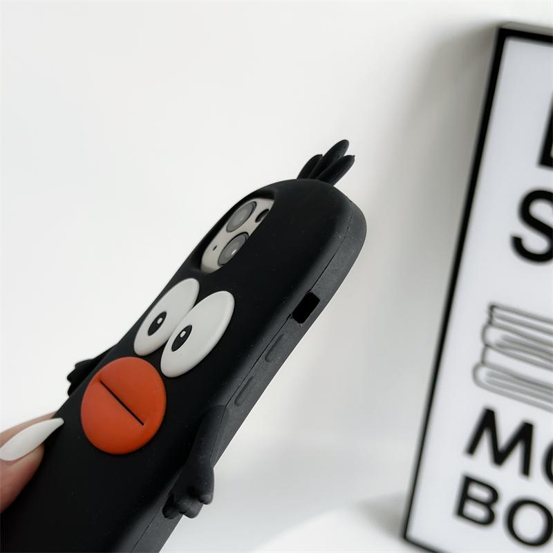 3D чехол с рисунком животного утка для iPhone 13 12 11 Pro Max XR X SE20 6S 6 7 8 Plus, подарок для детей, милый мягкий силиконовый чехол для телефона