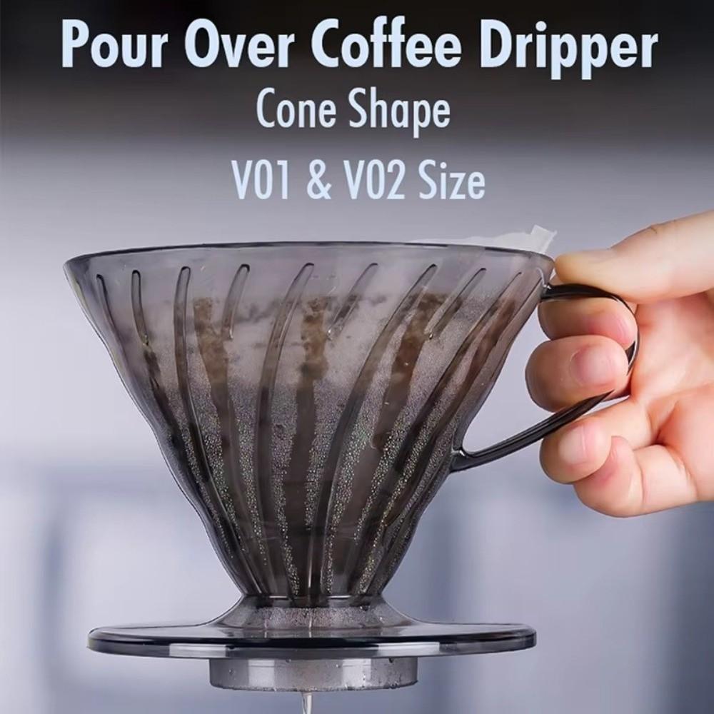 Plastic Coffee Filter Cup V Shaped 60 Spiral Hand Filter New Coffee Hand Dripper Party