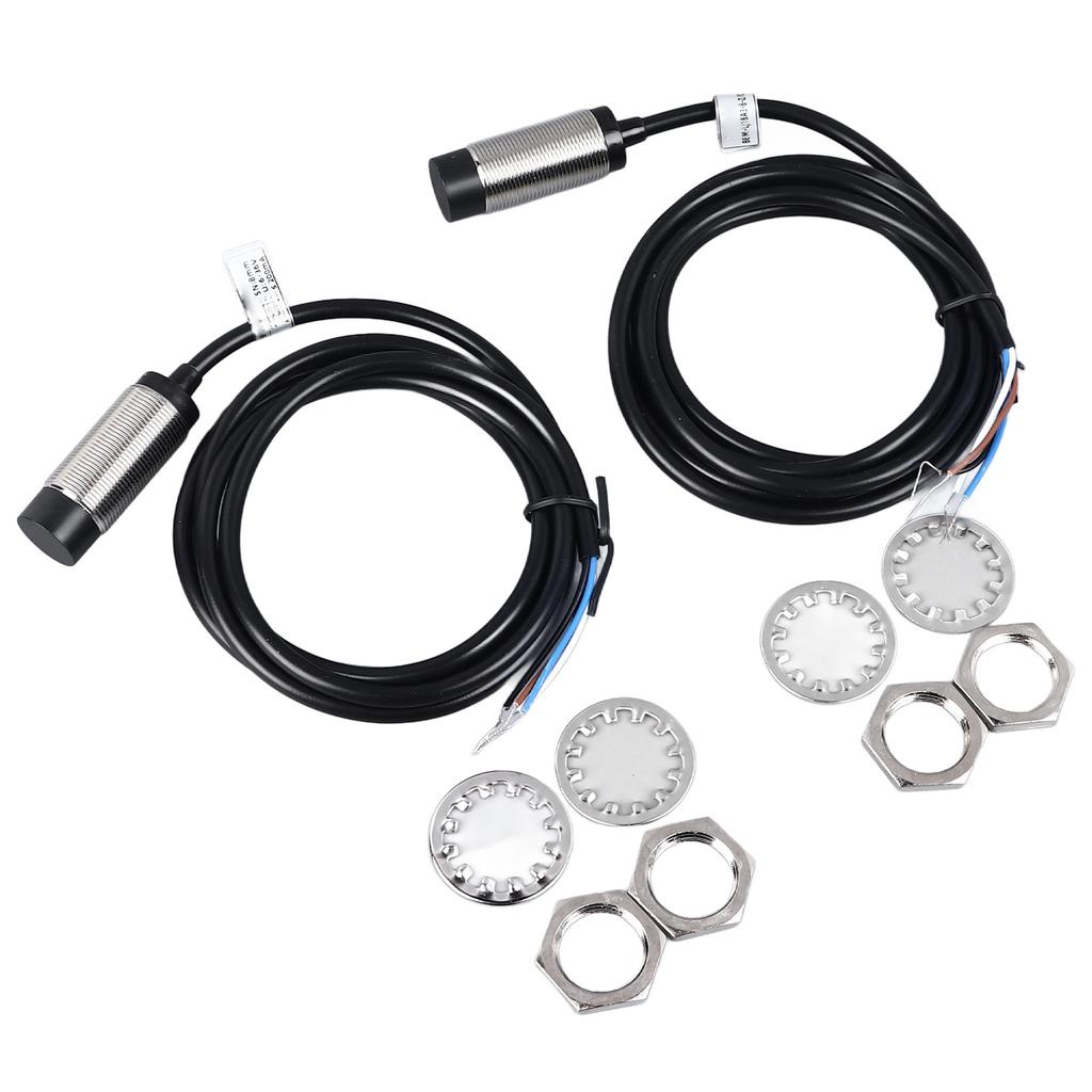 2 шт. Индуктивный датчик приближения 8 мм, расстояние обнаружения, постоянный ток, 4 провода, NPN, NO, NC, датчик приближения