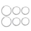 Women Silver Punk Style 3 Size Geometric Round Earring Hip-Hop Hoop Earrings Fashion Jewelry