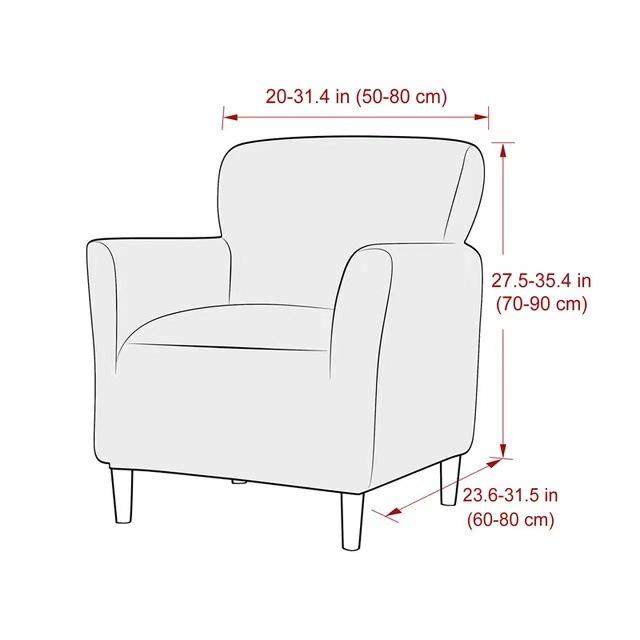 Scratch-Resistant Elastic High Back Sofa Slipcover with Single Armrest for Leisure Chairs