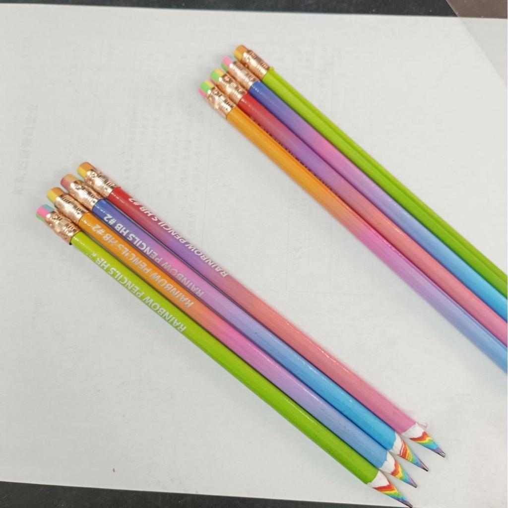 Yama 7.5" HB Colored Pencil Set with Rainbow Film Barrel