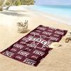 Mississippi State Bulldogs Print Beach Towel, Large Soft Quick Dry Towel for Beach Camping Swimming