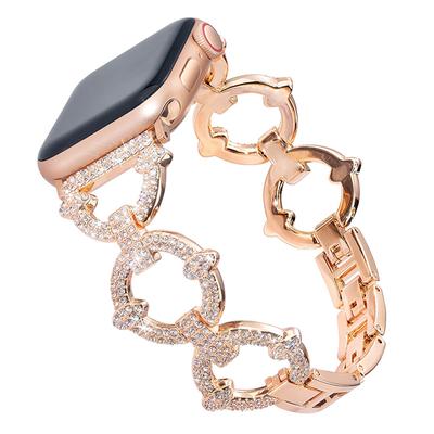 Металлический ремешок с бриллиантами для Apple Watch Band 8 7 6 se 5 4 3 2, браслет-бабочка 45 мм, 38 мм, 40 мм, 42 мм, 44 мм для iwatch, петля, 41 мм, ювелирные изделия