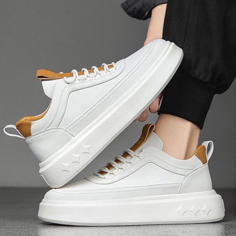 Модные высококачественные мужские кроссовки из искусственной кожи, повседневные кроссовки на платформе, вулканизированные туфли для мужчин 2024 г., белые туфли, теннисные туфли для мужчин