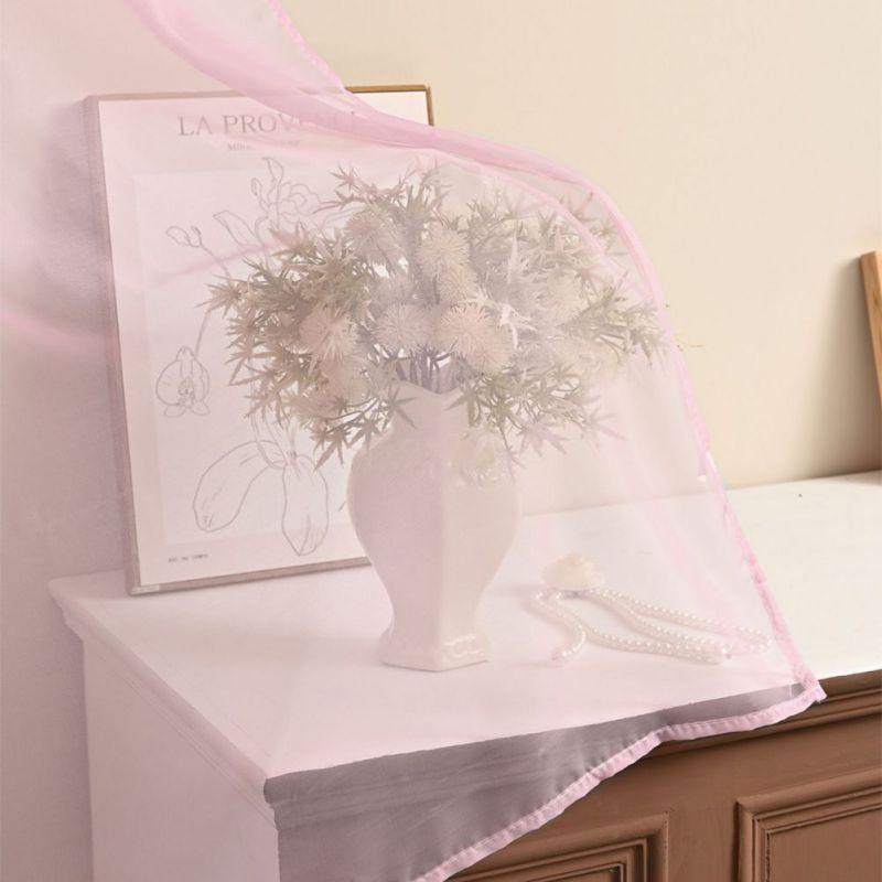 2 шт. Прозрачные кружевные шторы с плиссированными рюшами, занавеска из марли