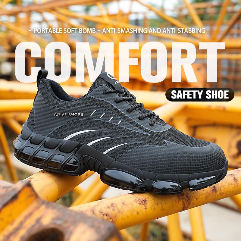 Breathable, Lightweight and Comfortable Anti-smash and Anti-puncture Safety Shoes