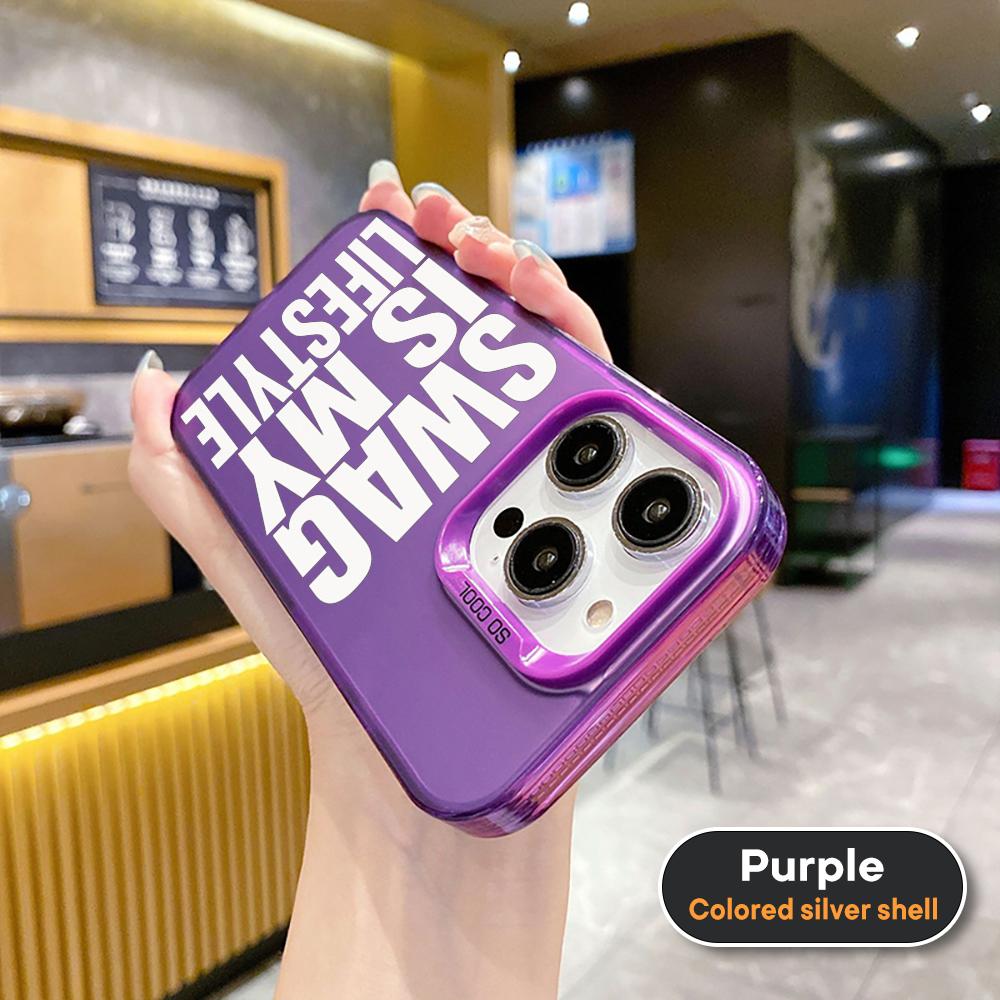 Hip-hop Swag logo lifestyle fashion Phone Case For lMDColor Silver Shell For lPhone 17 16 e 15 14 13 12 11 Pro Max Plus