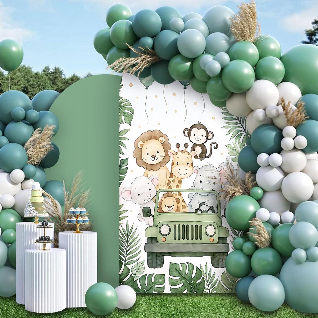 1 шт. 6,56 фута Детский мальчик день рождения вечеринка арка фон покрытие джунгли парк дикой природы лев арка кронштейн украшение для вечеринки в честь детского душа