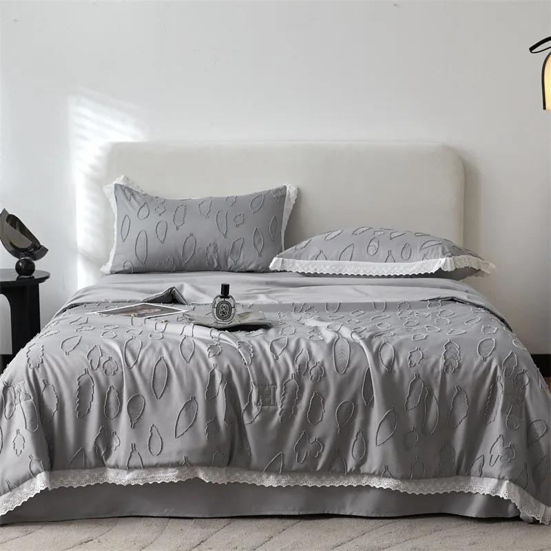 Новое трехмерное антибактериальное летнее одеяло из жаккардового соевого цвета со срезанными цветами класса А