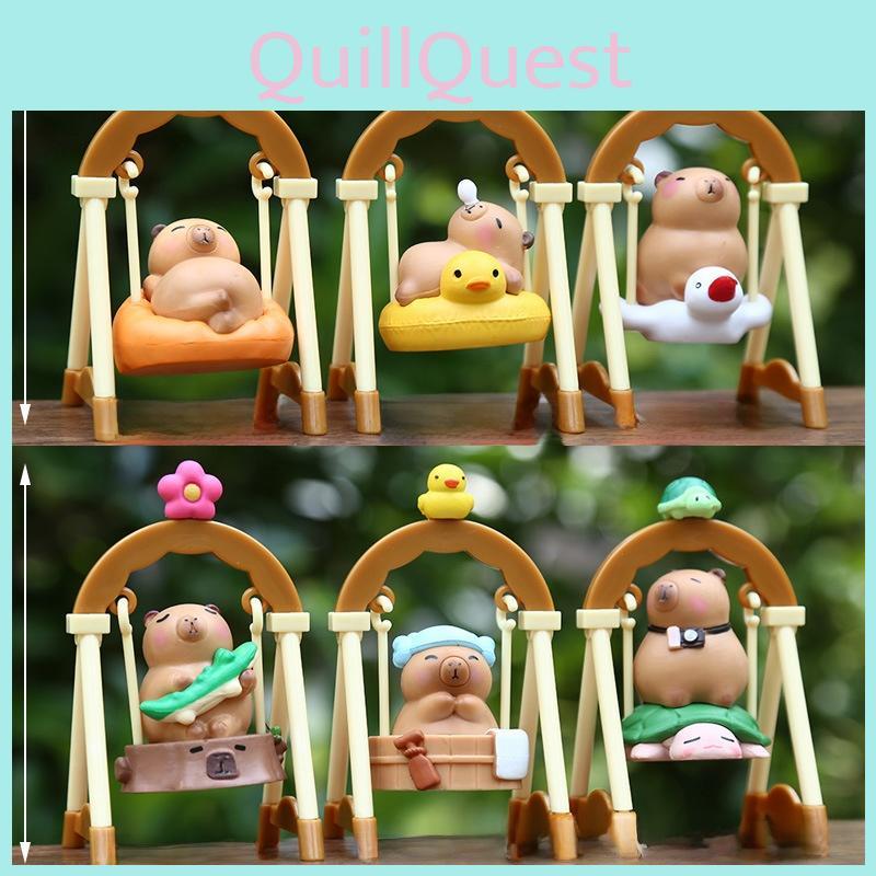 Capybara Swing Model Pvc Animal Toy For Home Or Office Display Collectors Item