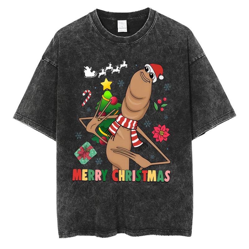 Washed Vintage Marcus The Worm Funny Meme Tshirt I Dont Like This Rock Tshirts Men Womens Casual Oversized Cotton T Shirts
