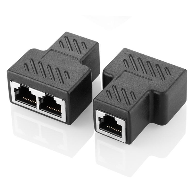 Лучший разъем-сплиттер-адаптер с 2 на 1 порт LAN, кабель для ПК Ethernet 6 CAT5 RJ45