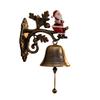 Christmas Welcome Home Bell Wall Mounted Rustic Metal Doorbell Vintage Santa Reindeer