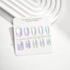 10Pcs Summer Handmade Short Press On Nails Dreamy Colorful Planet Universe Theme Cute False Nail Tips For Girls