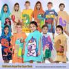 Kids' Quick-Dry Microfiber Hooded Beach Towel Bathrobe for Boys and Girls