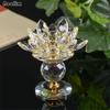 Crystal Lotus Flower Candle Holder – Feng Shui Glass Tealight Stand for Home Decor
