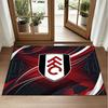 Fulham Football Design Crystal Velvet Rug Soft Decorative Mat for Bedroom Entrance