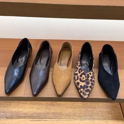 Мода Bailamos Бренд Женские Балетки Туфли Острый Носок Балетки Лоферы Плоские Низкий Каблук Платье Туфли Слипоны Повседневные Мокасины Неглубокие Платье Туфли