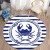 Круглый ковер в морском стиле для гостиной, спальни, детские коврики, мягкий кухонный коврик, нескользящий фланелевый ковер, напольный коврик для пикника, кемпинга
