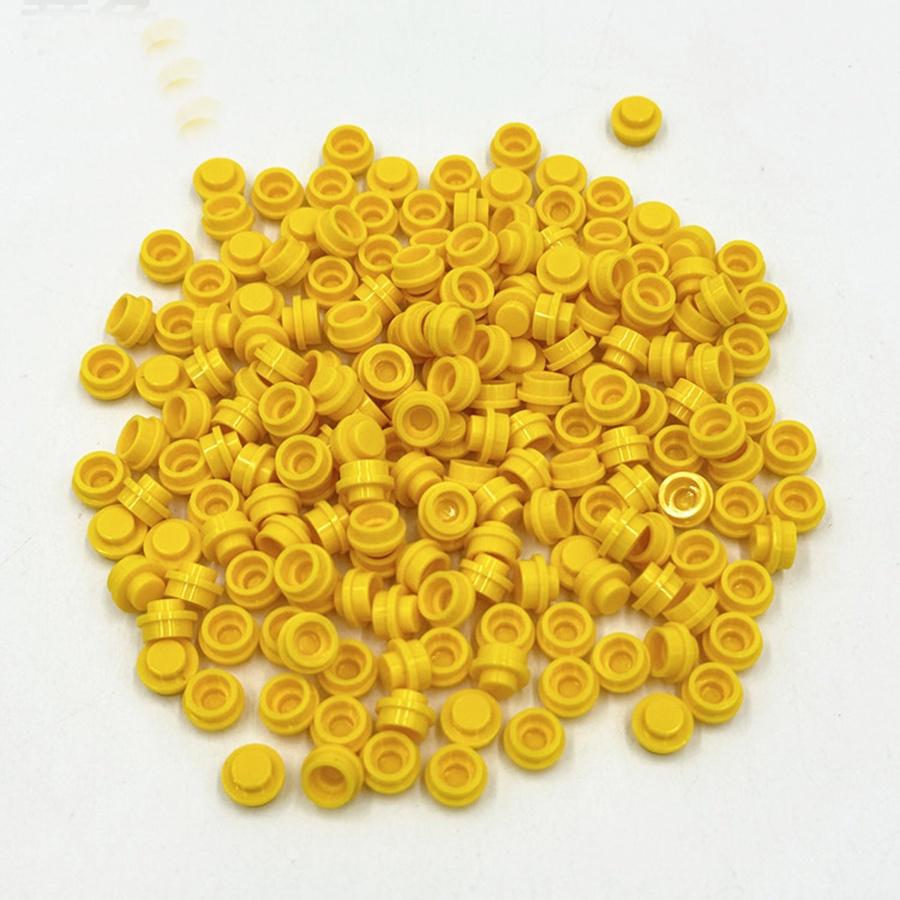 200 шт. DIY строительные блоки 1x1 круглая пластина Pixel Art Kit кирпич оптом, совместимый 4073 аниме-фигурка, просветляющий подарок для детей