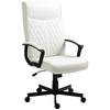 Office Chair with High Backrest Adjustable Height and Tilt Function 65x65x102-112.5 cm Off-White