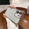 Чехол для Xiaomi 13T Pro, 13T, гальванизированная цветная рамка, прозрачный чехол-накладка для телефона