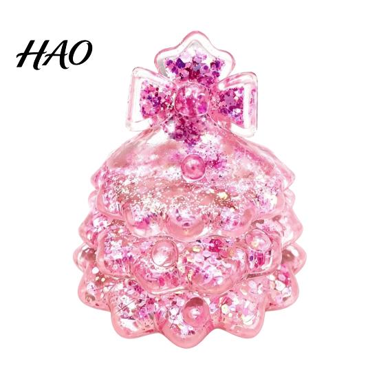 Clear Tree Sensory Toy Christmas Stress Relief Toy, Slow Rebound Xmas Squeeze Toys Fidget with Glitter for Party Favors