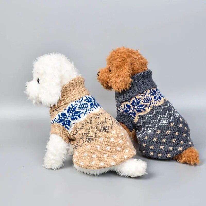 Pet Dog Cat Warm Sweater Clothing Winter Warm Knitted Pet Clothes for Small Medium Dogs Pet French Bulldog Chihuahua Outfits
