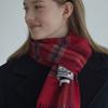 Шарф из шерсти NONLOCAL Daily Check - Красная клетка