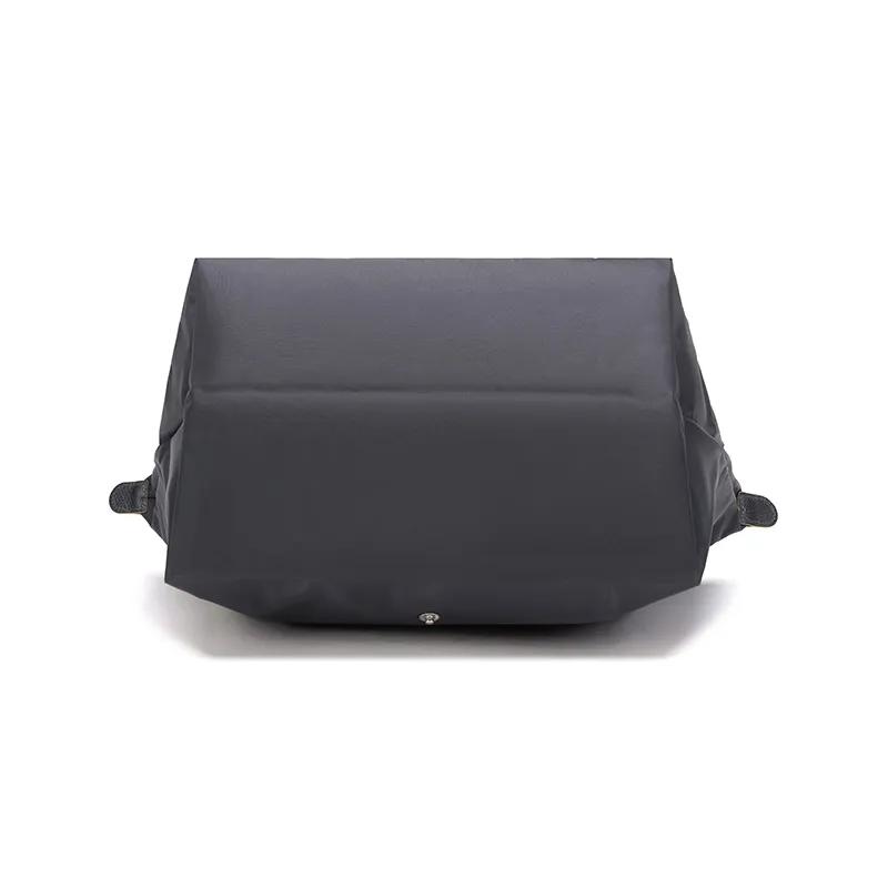 LONGCHAMP Le Pliage Club Polyamide Canvas Cow Leather Dumpling Bag Handbag Medium Women's Metallic Gray (Unisex) Handbags 1623619300