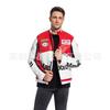 Unisex PU Leather Motorcycle Riding Jacket Streetwear Biker Coat With Embroidery Men Women