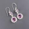 Morganite Gemstone 925 Sterling Silver Jewelry Handmade Dangle Earrings 1.80" EE-13-11