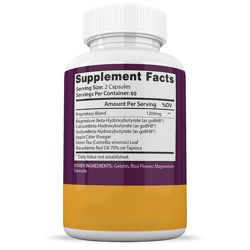 Keto Dietary Supplement, With Apple Cider Vinegar, Green Tea Leaf, 120 Capsules Per Bottle