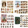 Christmas Pug Cat Horse Corgi Series Acrylic Advent Calendar With 24 Animal Figurines For Festive Decor