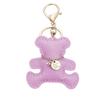 Tonecraft Bear Key Holder, Simple, Orthodox, Bag Charm, Popular, Stylish, Cute, Bear, PU Leather, Squishy, Purple
