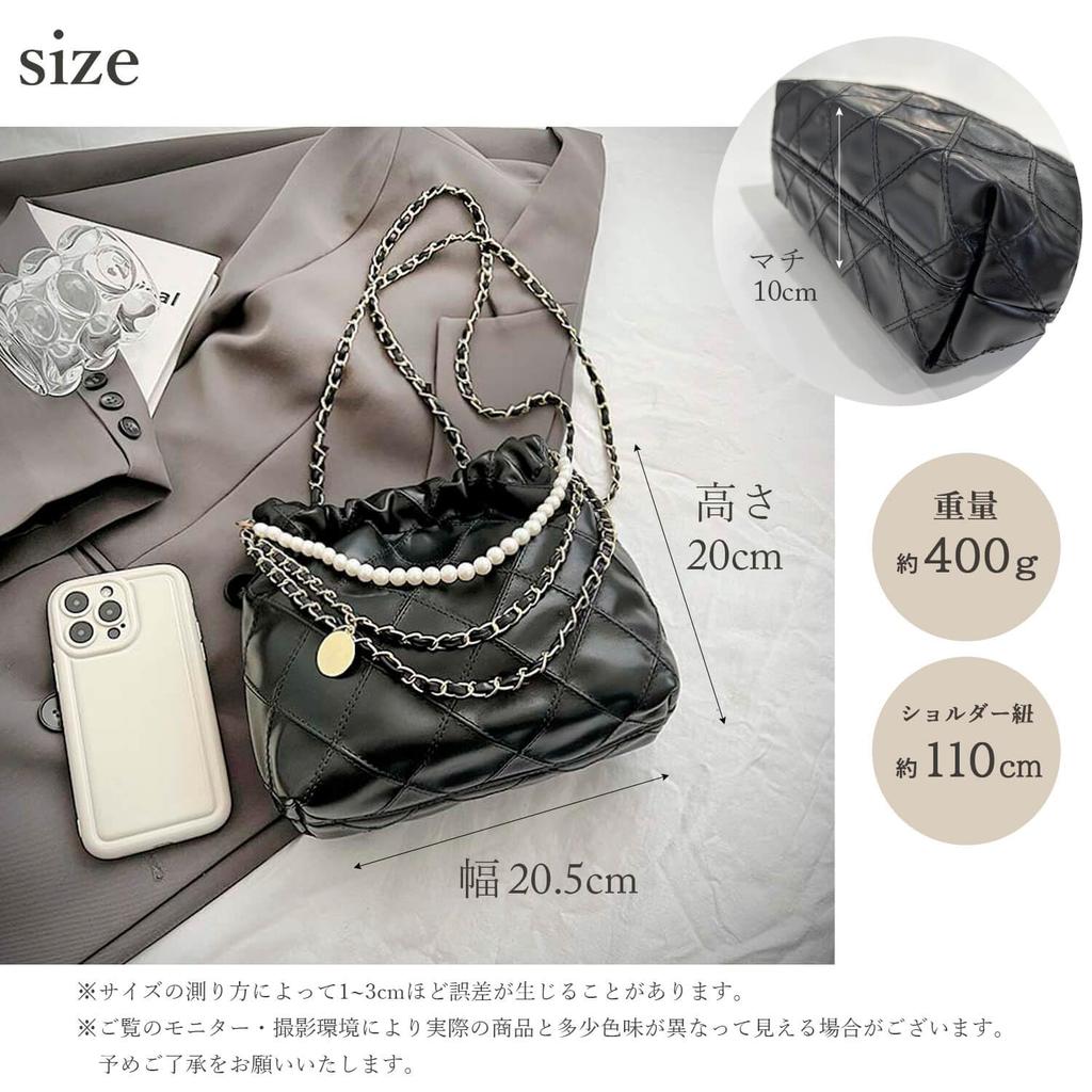 ACROSS Korean Fashion Women's Pearl Chain Bag ko-bag02