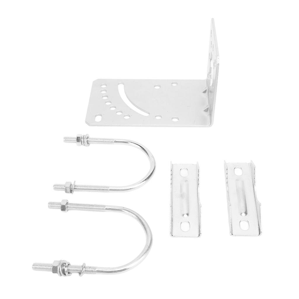 Antenna Mast Clamp with U Bolts Silver Angle Adjustable Galvanized Stainless Steel Antenna Pole Clam