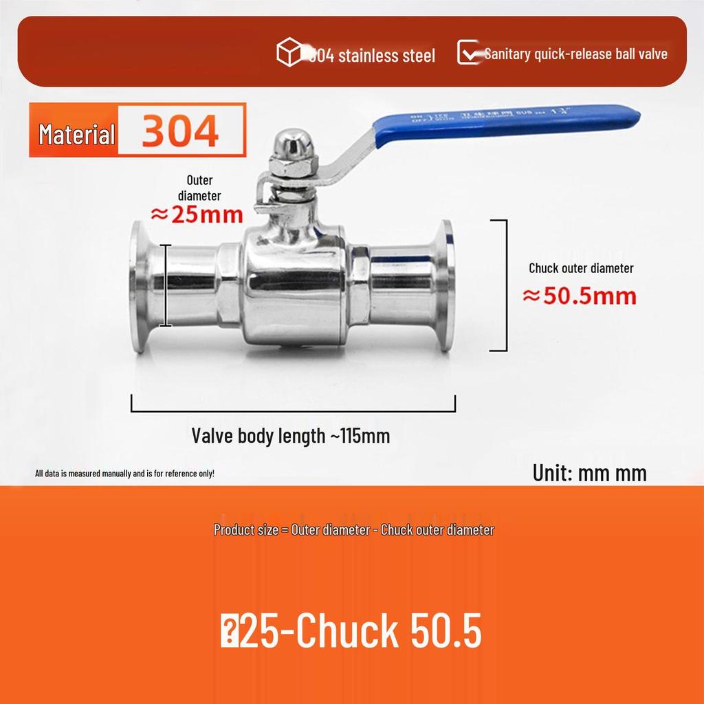 304/316 Stainless Steel Sanitary Quick Connect Ball Valve with Clamp