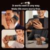 Ранний Магнитный Деревянный Чехол для iPhone 17 Pro Max Air для Беспроводных Зарядных Устройств MagSafe Вращающаяся на 360° Подставка Алюминиевые Корпуса из Массива Дерева