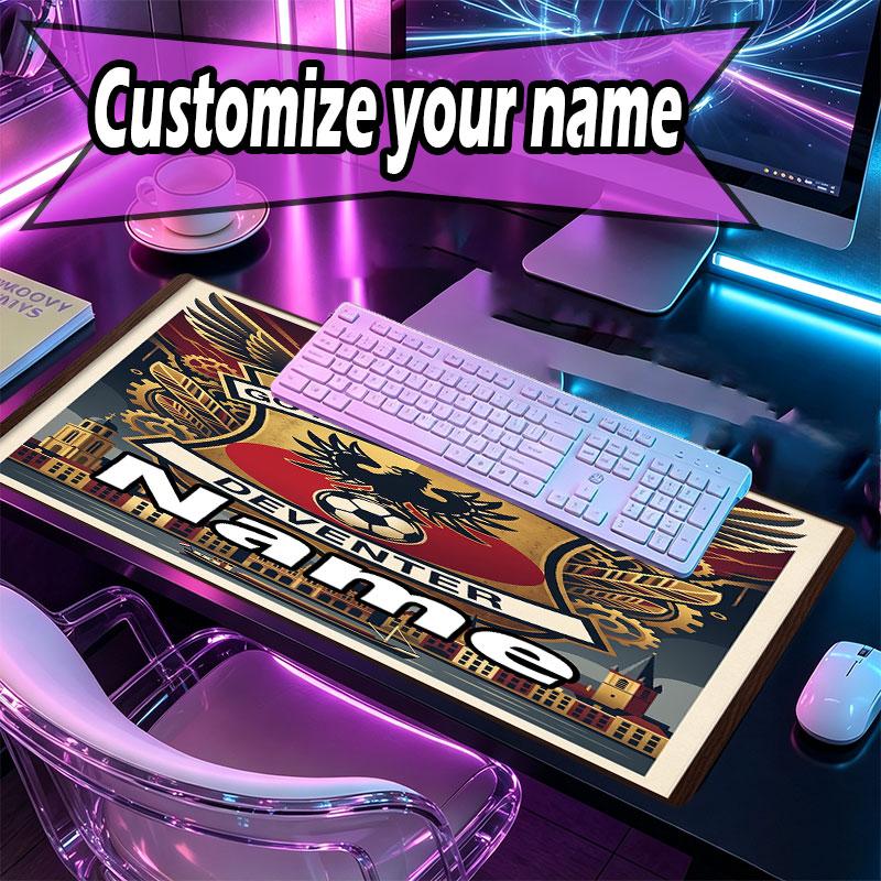 Custom Name Personalized Go Ahead Eagles Pattern Mousepad, Laptop PC Desk Mat, Decorative Desk Mat for Home Keyboard Pad Gift