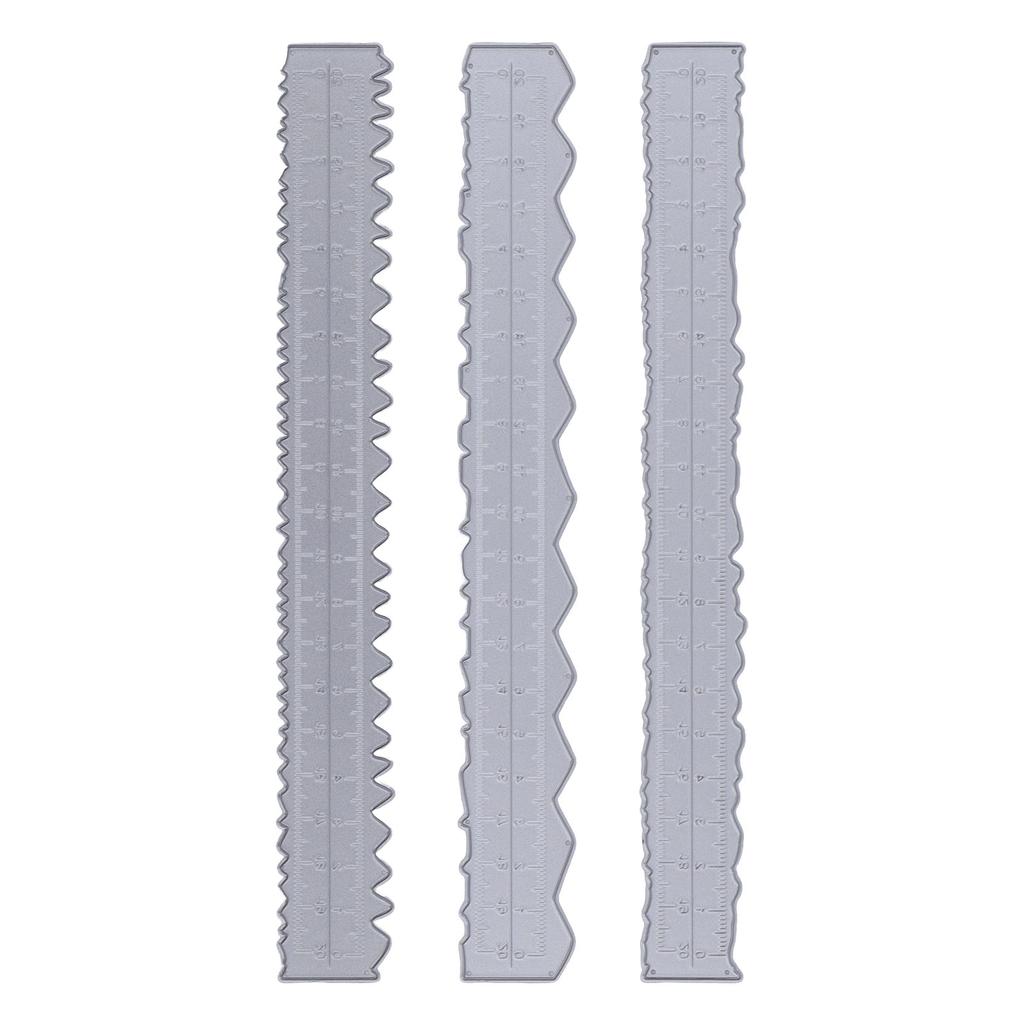 3 шт. линейка с неровными краями для создания тиснения из углеродистой стали, привлекательная декоративная легкая карта
