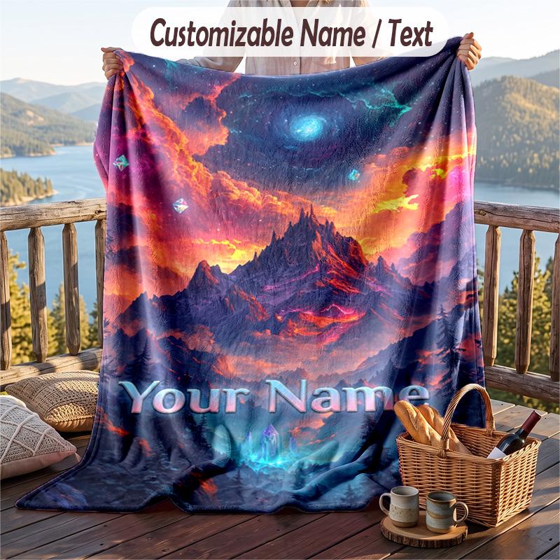 Custom Text Flannel Throw Blanket, Lightweight Cozy Bed Sofa BlanketWorld of Warcraft