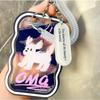 Kawaii Cat Прозрачный акриловый роскошный держатель для фотокарт Kpop Idol Card Protector Креативная сумка-подвеска для хранения удостоверений личности вуза