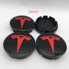 AAAIK1 20pcs 56mm 60mm 68mm For Tesla Model 3 Model Y Model S X Car emblem Wheel hub Center Cap Badge covers Decals Styling accessories