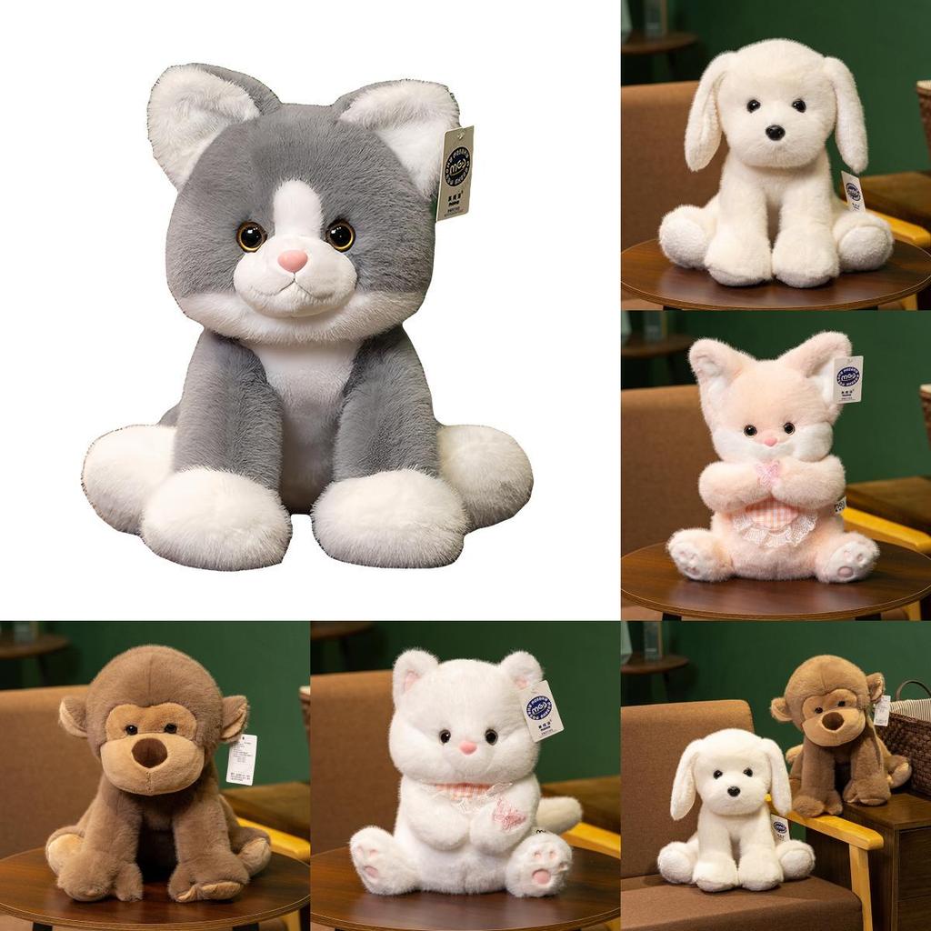 Cuter Fox Cat Dog Plush Dolls Toy With Super Soft Short Pile For Kids And Collectors