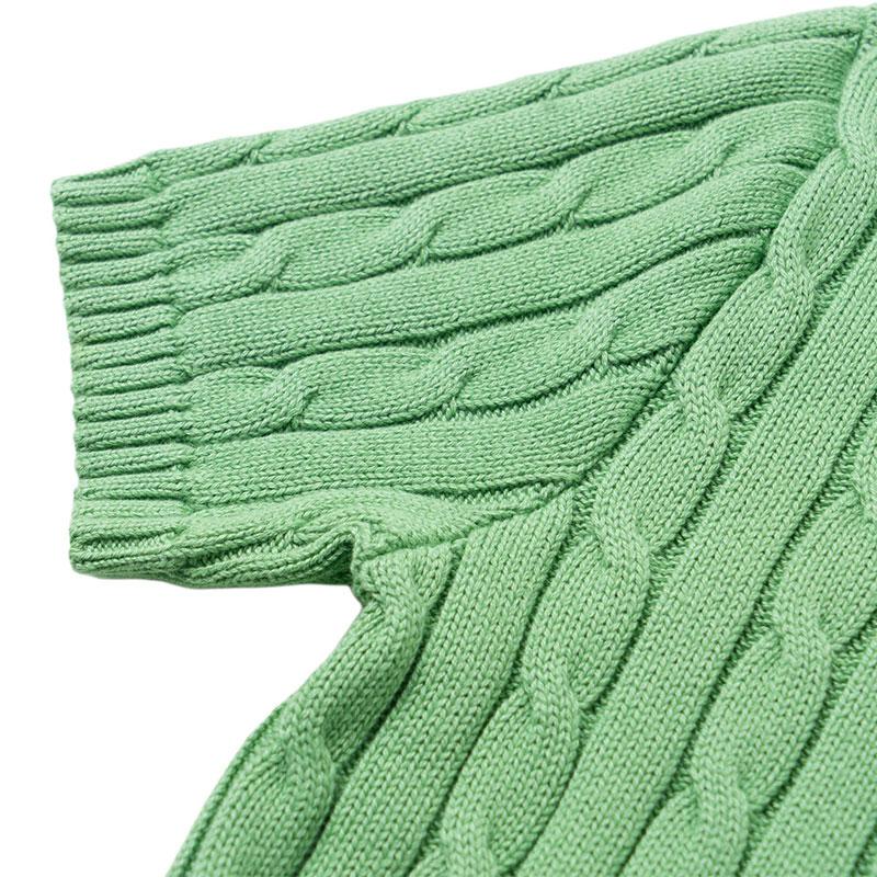 Polo Ralph Lauren Осень/Зима 25 Круглый вырез С вышивкой логотипа Пуловер С коротким рукавом Вязаный топ Классическая версия Женские топы 211910987-509