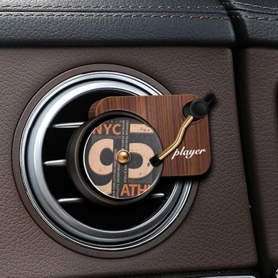 Автомобильный освежитель воздуха, диффузор аромата, фонограф, проигрыватель пластинок, дизайн, эффективная циркуляция воздуха, клипса, ароматный декор для салона автомобиля