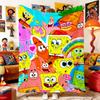 Throw Fluffy Soft Blankets S-Sponge-Bobs Sofa Blanket Bedspread on the Bed Home and Decoration Anime Bedspreads Picnic & Throws